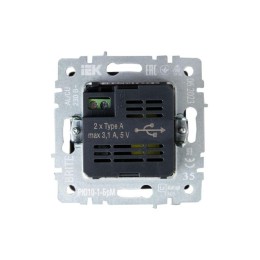 Розетка BRITE USB A+A 3.1А РЮ10-1-БрМ механизм маренго IEK BR-U21-D31-K35
