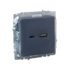 Розетка BRITE USB A+C 18Вт РЮ11-1-БрМ механизм маренго IEK BR-U22-018-K35