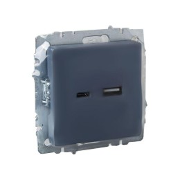 Розетка BRITE USB A+C 18Вт РЮ11-1-БрМ механизм маренго IEK BR-U22-018-K35