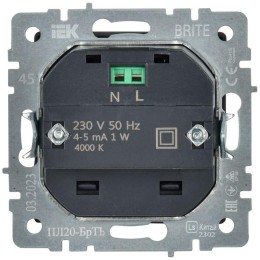 Подсветка светодиодная BRITE встраив. ПЛ20-БрТБ механизм бронза IEK BR-FL20-K45