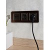 Розетка BRITE РЮш10-1-БрТБ 16А с USB A+A 2.1А с заземл. защ. шторки темн. механизм бронза IEK BR-R14