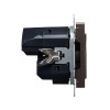 Розетка BRITE РЮш11-1-БрТБ 16А с USB A+C 18Вт с заземл. защ. шторки темн. механизм бронза IEK BR-R14