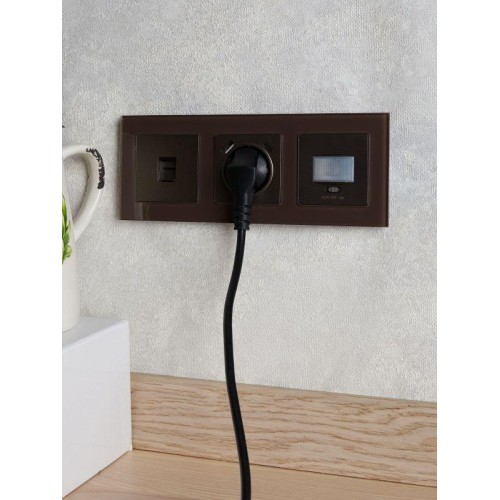 Розетка BRITE РЮш11-1-БрТБ 16А с USB A+C 18Вт с заземл. защ. шторки темн. механизм бронза IEK BR-R14