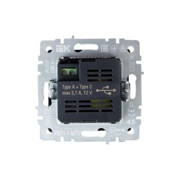 Розетка BRITE USB A+C 18Вт РЮ11-1-БрТБ механизм бронза IEK BR-U22-018-K45