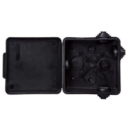 Коробка распаячная КМР-030-031 с крышкой 80х80х50 7 мембранных вводов IP54 черн. EKF plc-kmr-030-031