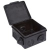 Коробка распаячная КМР-030-031 с крышкой 80х80х50 7 мембранных вводов IP54 черн. EKF plc-kmr-030-031