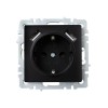 Розетка BRITE РЮш10-1-БрЧ 16А с USB A+A 2.1А с заземл. защ. шторки механизм черн. IEK BR-R14-16-U21-