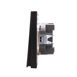 Выключатель 1-кл. СП STRONG MIELE 10А с подсветкой антрацит Kranz KR-78-0713-5
