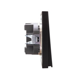 Выключатель 1-кл. СП STRONG MIELE 10А с подсветкой антрацит Kranz KR-78-0713-5