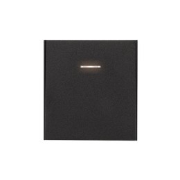 Выключатель 1-кл. СП STRONG MIELE 10А с подсветкой антрацит Kranz KR-78-0713-5