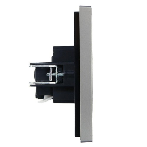 Розетка СП FORTE&PIANO FP514 16А с заземл. без защ. шторок безвинт. крепл. сталь IEK FP-R11-16-1-K46
