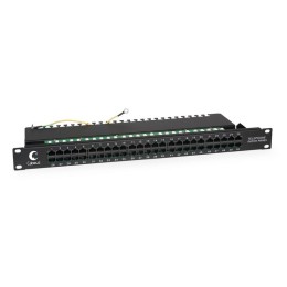 Патч-панель PL-50-TEL-Dual IDC 19дюйм (1U) 50 портов RJ-45 Dual IDC (телефонная раскладка) Cabeus 70