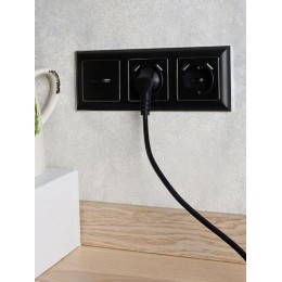 Розетка BRITE USB A+C 18Вт РЮ11-1-БрЧ механизм черн. IEK BR-U22-018-K02