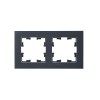 Рамка 2-м BRITE РУ-2-1-БрА металл алюм. IEK BR-M22-M-K47