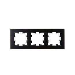 Рамка 3-м BRITE РУ-3-1-БрЧ металл черн. IEK BR-M32-M-K02