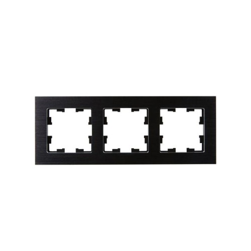 Рамка 3-м BRITE РУ-3-1-БрЧ металл черн. IEK BR-M32-M-K02
