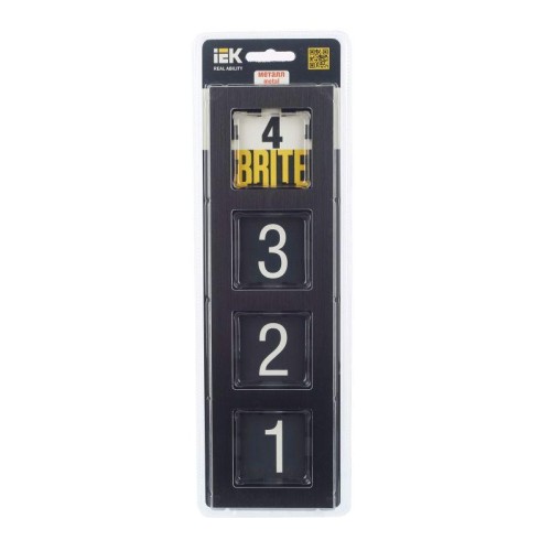 Рамка 4-м BRITE РУ-4-1-БрЧ металл черн. IEK BR-M42-M-K02