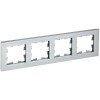 Рамка 4-м BRITE РУ-4-1-БрА металл алюм. IEK BR-M42-M-K47