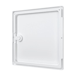 Люк-дверца ревизионная накладная 250х250мм с ручкой-задвижкой АБС бел. EVECS ЛТ2525П