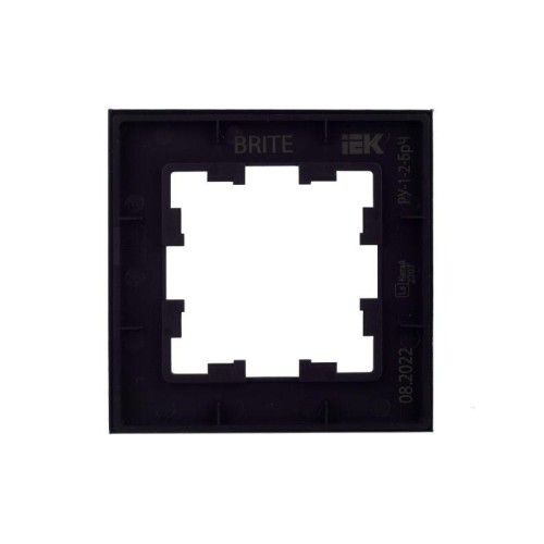 Рамка 1-м BRITE РУ-1-2-БрЧ стекло черн. IEK BR-M12-G-K02