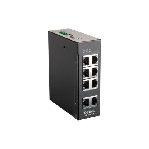 Коммутатор промышленный неуправляемый DIS-100E-8W/A1A (8 портов 10/100Base-TX энергосбережение и под