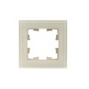 Рамка 1-м BRITE РУ-1-2-БрВа стекло ванильн. IEK BR-M12-G-K10