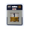 Рамка 1-м BRITE РУ-1-2-БрВа стекло ванильн. IEK BR-M12-G-K10