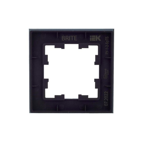 Рамка 1-м BRITE РУ-1-2-БрТБ стекло темн. бронза IEK BR-M12-G-K45