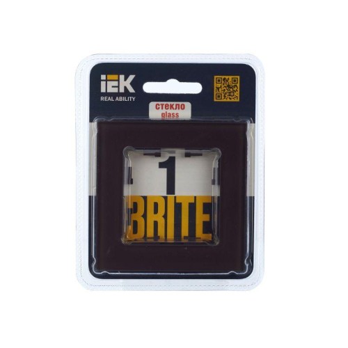 Рамка 1-м BRITE РУ-1-2-БрТБ стекло темн. бронза IEK BR-M12-G-K45