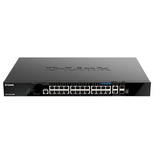 Коммутатор управляемый L3 DGS-1520-28MP/A1A стекируемый (20 портов 10/100/1000Base-T 4 порта 100/100