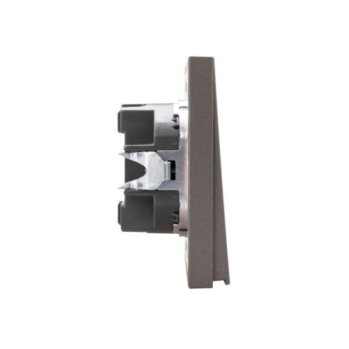 Выключатель 1-кл. СП STRONG MIELE 10А с подсветкой графит Kranz KR-78-0713-6