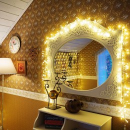 Гирлянда светодиодная "Мишура LED" 3м 288LED желт. 18Вт 220-240В IP20 провод ПВХ прозр. Neon-Night 3