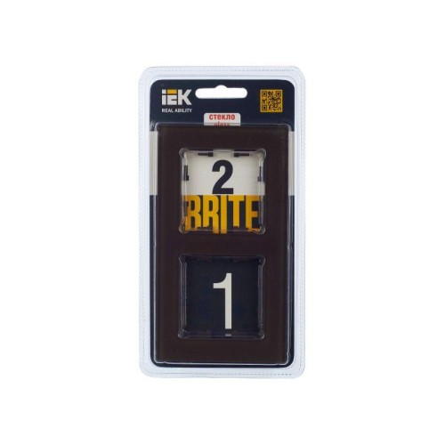 Рамка 2-м BRITE РУ-2-2-БрТБ стекло темн. бронза IEK BR-M22-G-K45