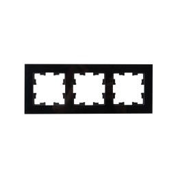 Рамка 3-м BRITE РУ-3-2-БрЧ стекло черн. IEK BR-M32-G-K02