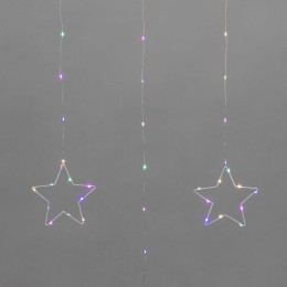 Гирлянда светодиодный занавес из росы с фигурами звезд IP20 USB + пульт управления мультиколор Neon-