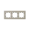 Рамка 3-м BRITE РУ-3-2-БрД стекло дым. IEK BR-M32-G-K30