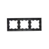 Рамка 3-м BRITE РУ-3-2-БрД стекло дым. IEK BR-M32-G-K30