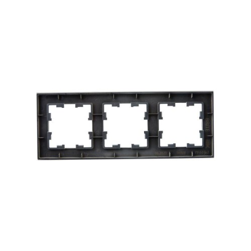 Рамка 3-м BRITE РУ-3-2-БрД стекло дым. IEK BR-M32-G-K30