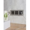 Рамка 3-м BRITE РУ-3-2-БрД стекло дым. IEK BR-M32-G-K30