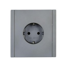 Розетка СП FORTE&PIANO FP516 16А с заземл. без защ. шторок винт. крепл. сталь IEK FP-R11-16-K46