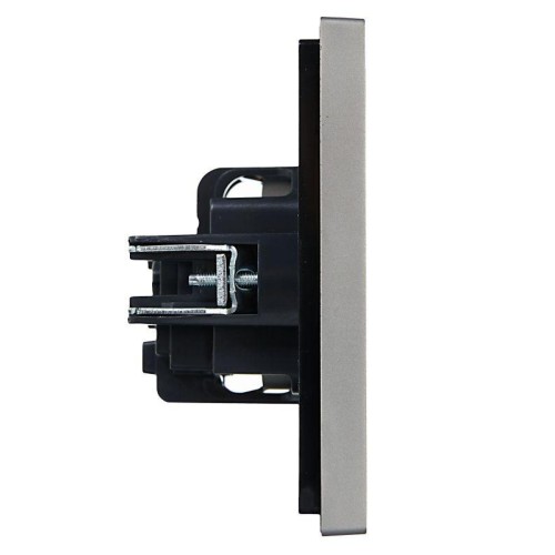 Розетка СП FORTE&PIANO FP516 16А с заземл. без защ. шторок винт. крепл. сталь IEK FP-R11-16-K46