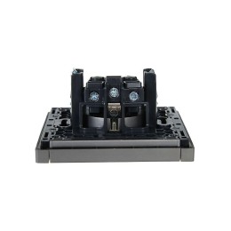 Розетка СП FORTE&PIANO FP516 16А с заземл. без защ. шторок винт. крепл. сталь IEK FP-R11-16-K46