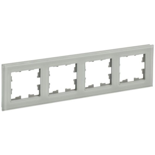 Рамка 4-м BRITE РУ-4-2-БрД стекло дым. IEK BR-M42-G-K30