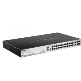 Коммутатор управляемый стекируемый L3 DGS-3130-30TS/B1A с 24 портами 10/100/1000Base-T 2 портами 10G