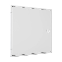 Люк-дверца ревизионная накладная 300х300мм с ручкой-задвижкой АБС бел. EVECS ЛТ3030П