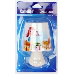Светильник светодиодный NL-174 "Лампа" 220В ночник с выкл. бел. Camelion 12530