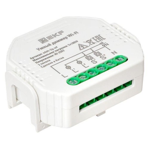 Диммер в подрозетник 2-канальный Умный Wi-Fi Connect EKF sdsh-2g-wf