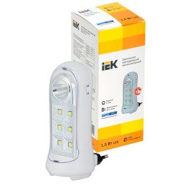 Светильник ДБА 3924 аккумулятор 3ч 1.5Вт IEK LDBA0-3924-07-K01