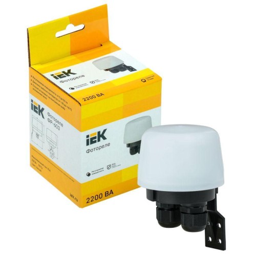 Фотореле ФР 603 2200ВА IP66 бел. IEK LFR20-603-2200-K01