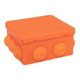 Коробка огнестойкая E45 100х100х50мм IP55 с клеммниками 7 полюсов 0.5-10кв.мм HF EKF plc-kmfr-100-71